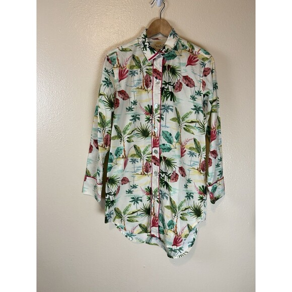 Anthropologie Other - Anthropologie The Lazy Poet S Shirt Dress Pajama Nightgown Tunic Lounge Button